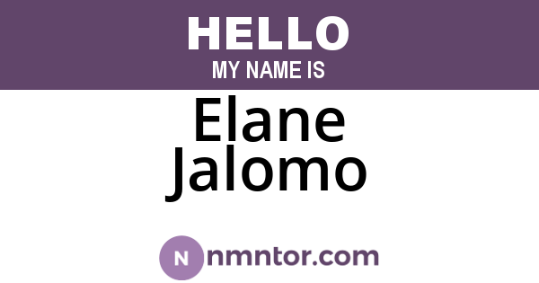 Elane Jalomo