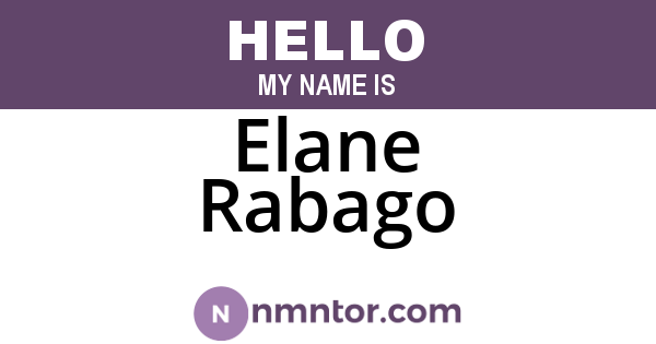 Elane Rabago