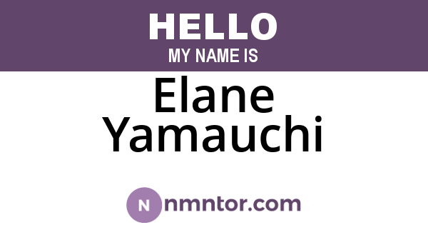 Elane Yamauchi