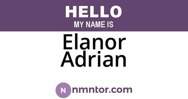 Elanor Adrian