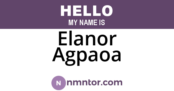 Elanor Agpaoa