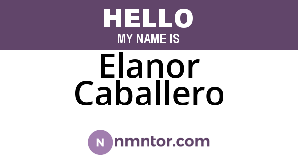 Elanor Caballero