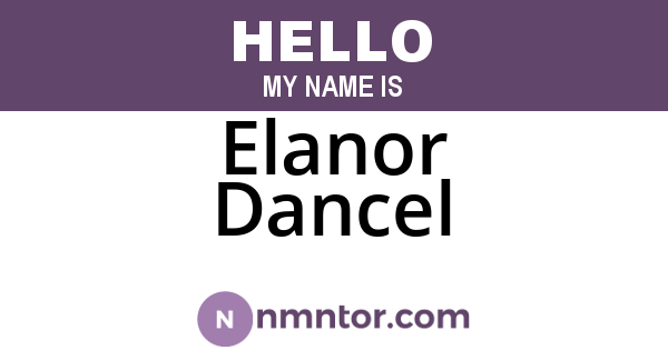 Elanor Dancel