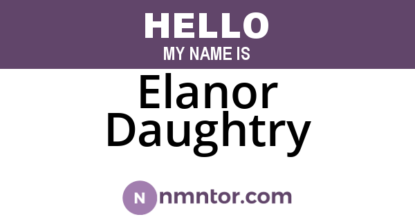 Elanor Daughtry