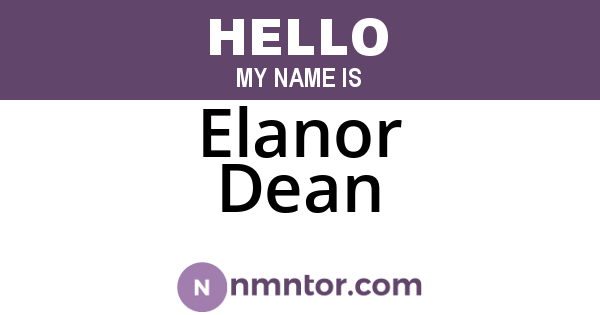 Elanor Dean