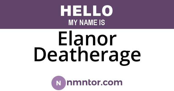 Elanor Deatherage