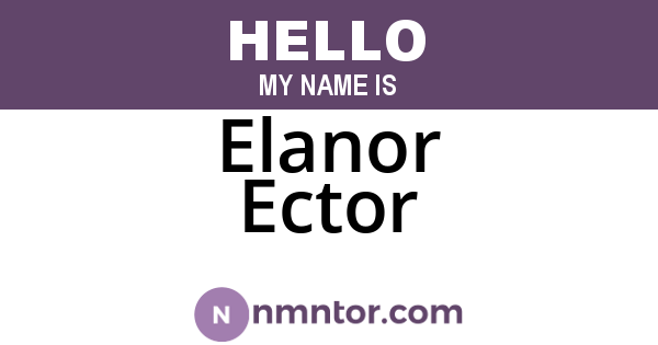 Elanor Ector