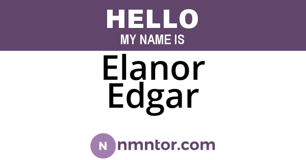 Elanor Edgar