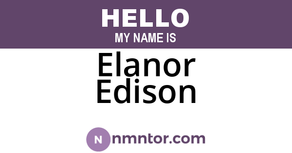 Elanor Edison