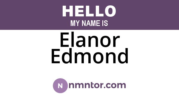 Elanor Edmond