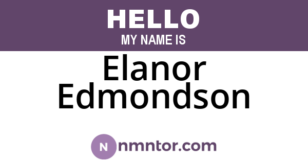 Elanor Edmondson
