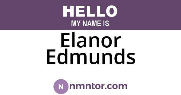 Elanor Edmunds