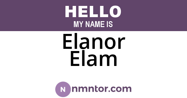 Elanor Elam