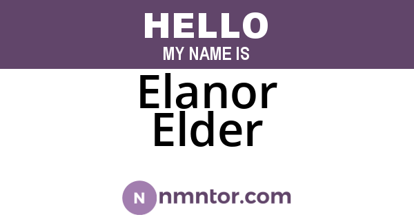 Elanor Elder