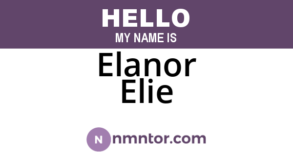 Elanor Elie