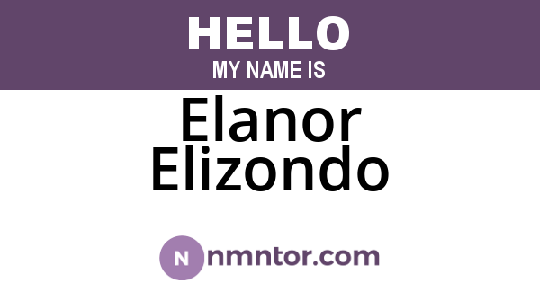 Elanor Elizondo