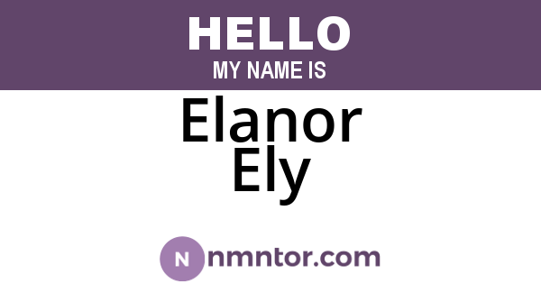 Elanor Ely