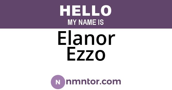 Elanor Ezzo