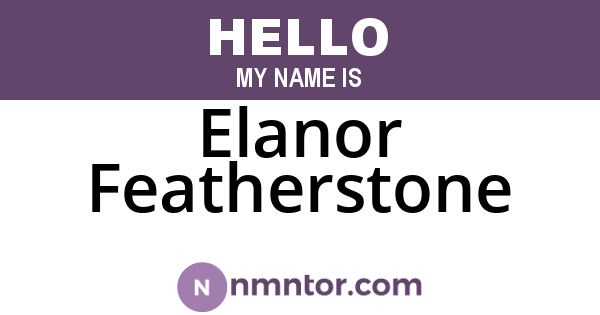Elanor Featherstone