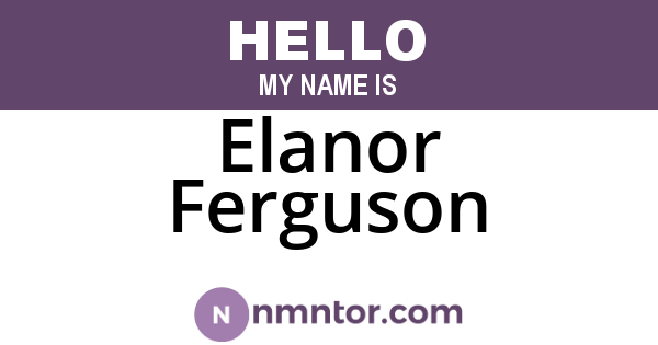 Elanor Ferguson