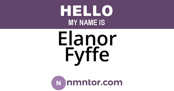 Elanor Fyffe