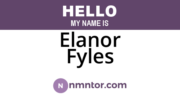 Elanor Fyles