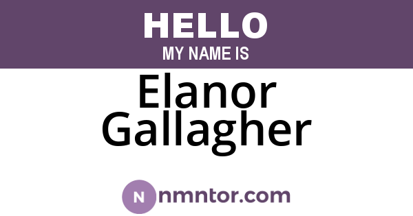Elanor Gallagher