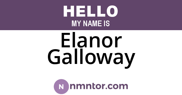 Elanor Galloway