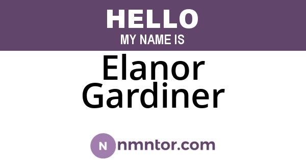 Elanor Gardiner