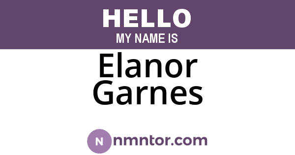 Elanor Garnes
