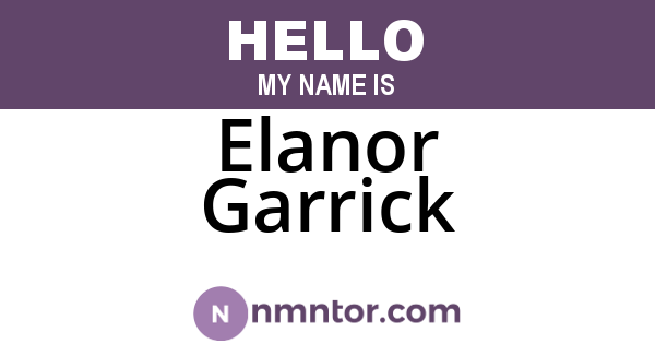 Elanor Garrick