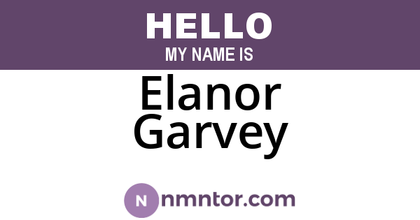 Elanor Garvey