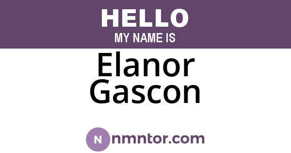 Elanor Gascon