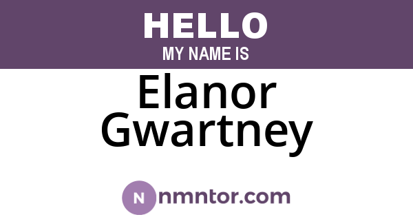 Elanor Gwartney