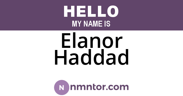 Elanor Haddad
