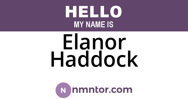 Elanor Haddock