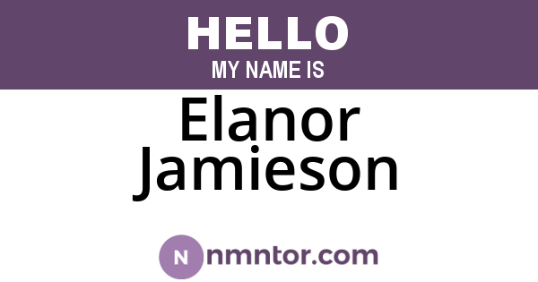 Elanor Jamieson