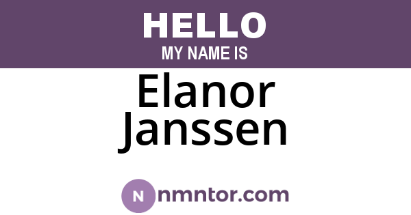 Elanor Janssen