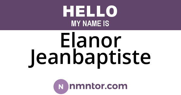 Elanor Jeanbaptiste