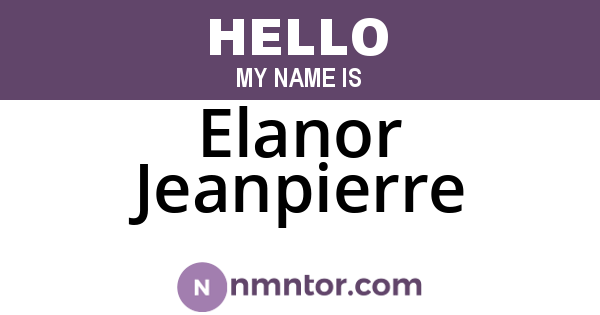 Elanor Jeanpierre