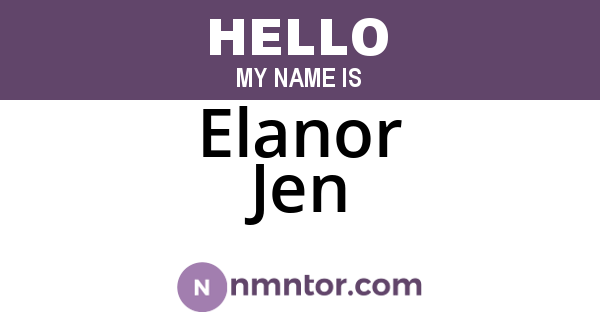 Elanor Jen