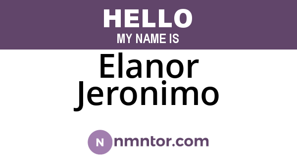 Elanor Jeronimo