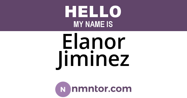 Elanor Jiminez