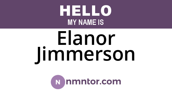 Elanor Jimmerson