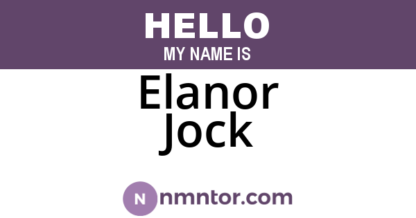 Elanor Jock