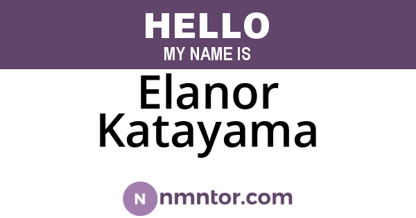 Elanor Katayama