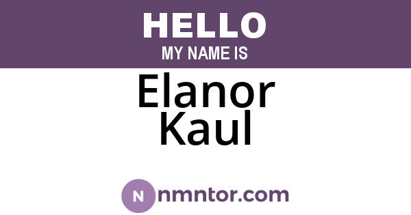 Elanor Kaul