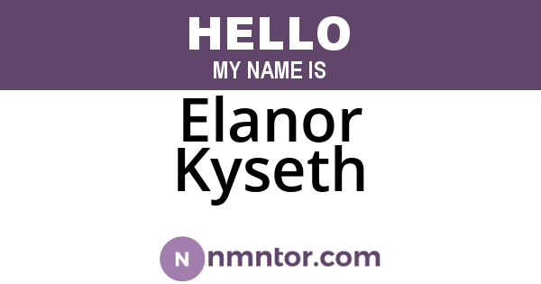 Elanor Kyseth