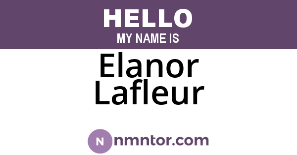 Elanor Lafleur