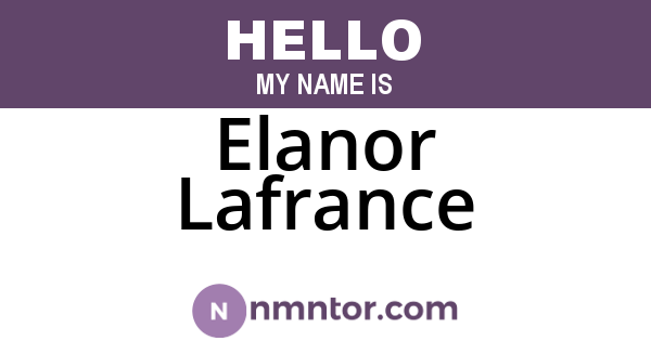 Elanor Lafrance